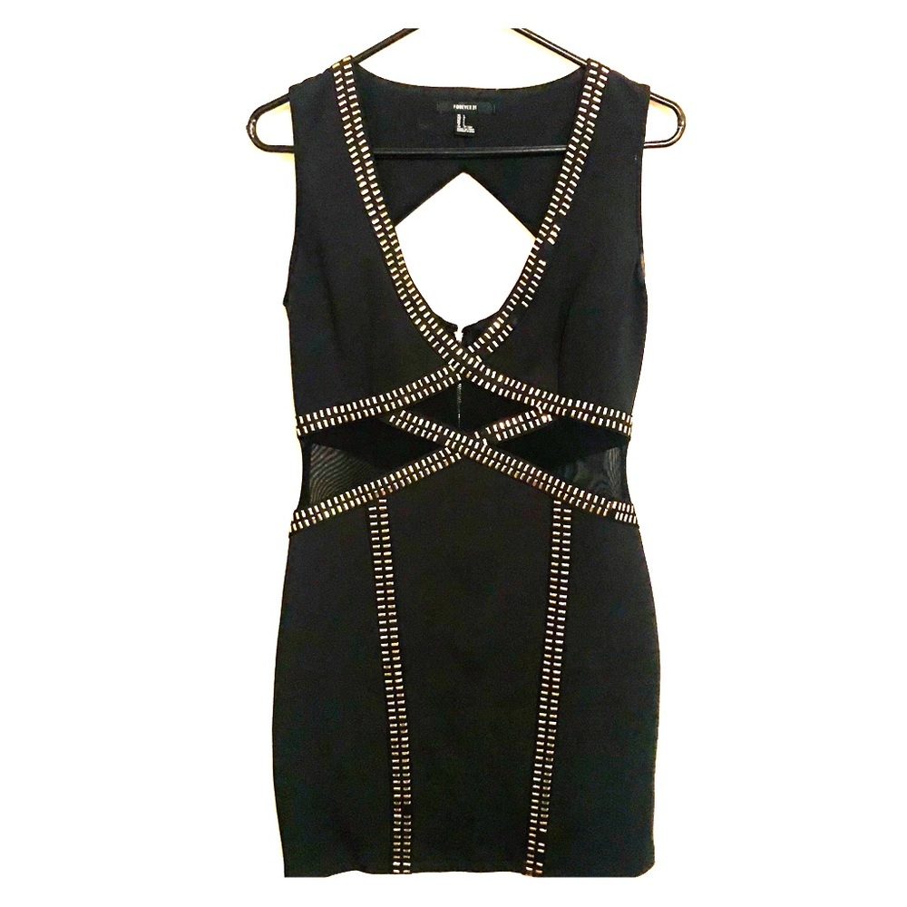 Forever 21 Black and Gold Dress